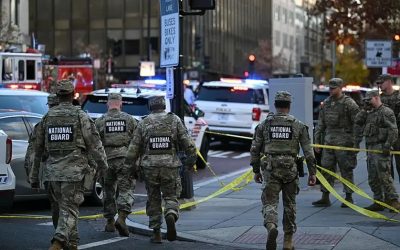 그림1 총격사건이 일어난 워싱턴 DC의 거리. 사진출처: FOX 5 DC (2025) ‘USCIS halts Afghan immigration processing after shooting of National Guard members in DC’, Fox 5 DC, 26 November. Available at: https://www.fox5dc.com/news/uscis-halts-afghan-immigration-shooting-national-guard-dc